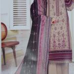 3-Piece Lawn Suit with Dupatta – Front Embroidery & Back Printed Design | Premium Fabric | 1008