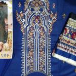 3-Piece Lawn Suit with Dupatta – Front Embroidery & Back Printed Design | Premium Fabric | 1034