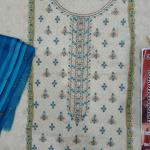3-Piece Lawn Suit with Dupatta – Front Embroidery & Back Printed Design | Premium Fabric | 1020