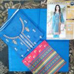 3-Piece Lawn Suit with Dupatta – Front Embroidery & Back Printed Design | Premium Fabric | 1058