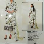 3-Piece Lawn Suit with Dupatta – Printed Trouser & Back Printed Design | Premium Fabric | 1068