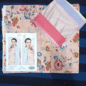 3-Piece Lawn Suit with Dupatta – Printed Trouser & Back Printed Design | Premium Fabric | 1072