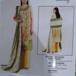 3-Piece Lawn Suit with Dupatta – Printed Trouser & Back Printed Design | Premium Fabric | 1080