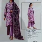 3-Piece Lawn Suit with Dupatta – Printed Trouser & Back Printed Design | Premium Fabric | 1088
