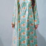 3-Piece Lawn Suit with Dupatta – Printed Trouser & Back Printed Design | Premium Fabric | 1090